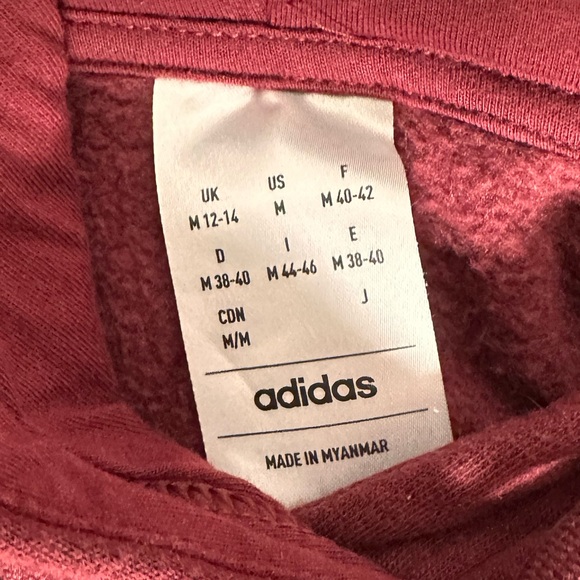 Adidas Burgundy Hoodie with Logo - Picture 5 of 5